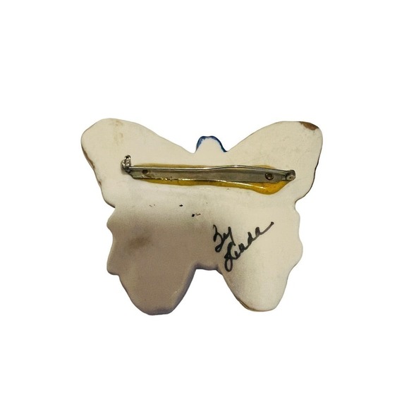 Cute Ceramic Butterfly Brooch - Picture 2 of 3